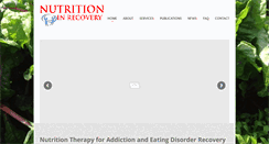 Desktop Screenshot of nutritioninrecovery.com