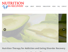 Tablet Screenshot of nutritioninrecovery.com